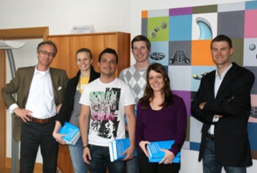 Von links nach rechts: Professor von Weizsäcker, Sina Stubben, Thomas Meinke, Eike Brechmann, Veronika Weiler, Dr. Marco Sahm